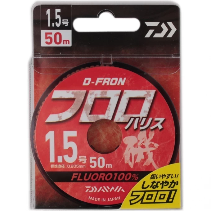 Леска DAIWA D-FRON fluoro harisu 1,5 50м 07300185 Леска DAIWA D-FRON fluoro harisu 1,5 50м 07300185