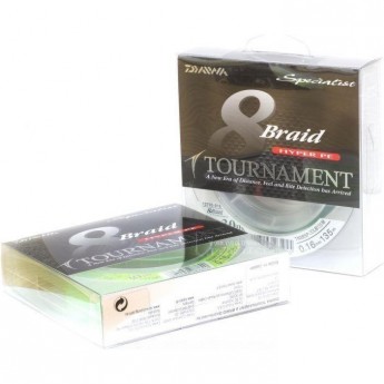 Плетеная леска DAIWA Tournament 8 Braid - 15 Lb (0.10мм) - 135м (тёмно-зелёная)