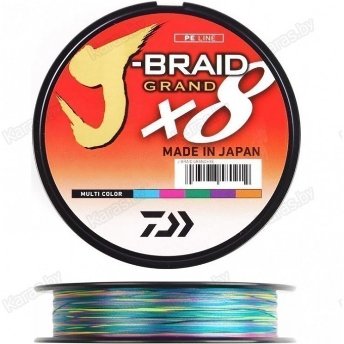 Шнур DAIWA J-BRAID GRAND X8E 300М 0,13ММ MULTI COLOR 12795-113 Шнур DAIWA J-BRAID GRAND X8E 300М 0,13ММ MULTI COLOR 12795-113