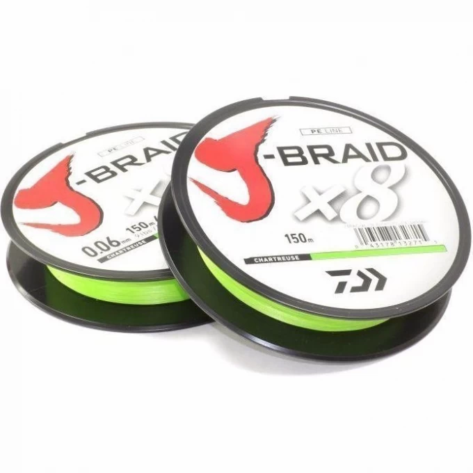 Шнур DAIWA J-Braid X8 0,06мм 150м chartreuse 12750-006 Шнур DAIWA J-Braid X8 0,06мм 150м chartreuse 12750-006